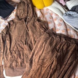 Fashion Nova Brown Hoodie and Joggers Set